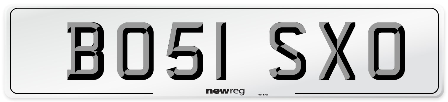 BO51 SXO Number Plate from New Reg